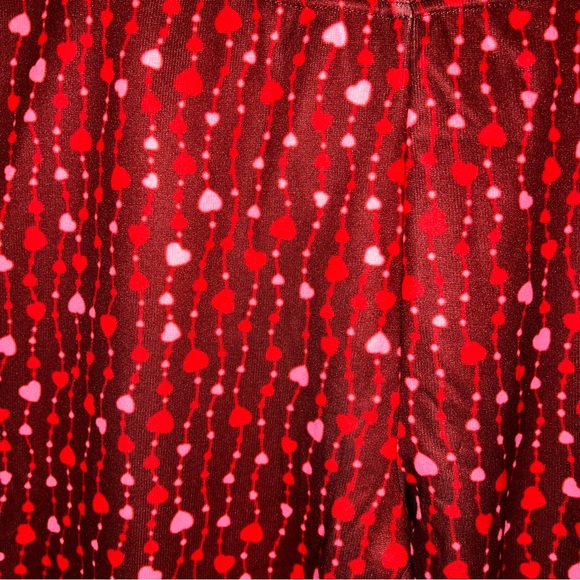 Serra Ladies Fleece Lined Heart Print Leggings - Picture 4 of 4